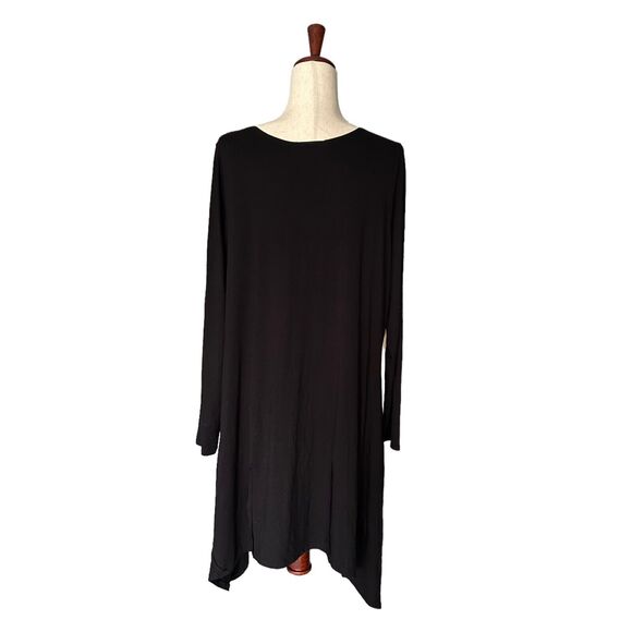 Avivit Yizhar Tunic Top Size 3 Women's Black Lagenlook Shirt Made in Israel (10 - Picture 3 of 8